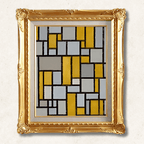 Piet Mondrian <br>- Composition with Grid No. 1 (Framed)