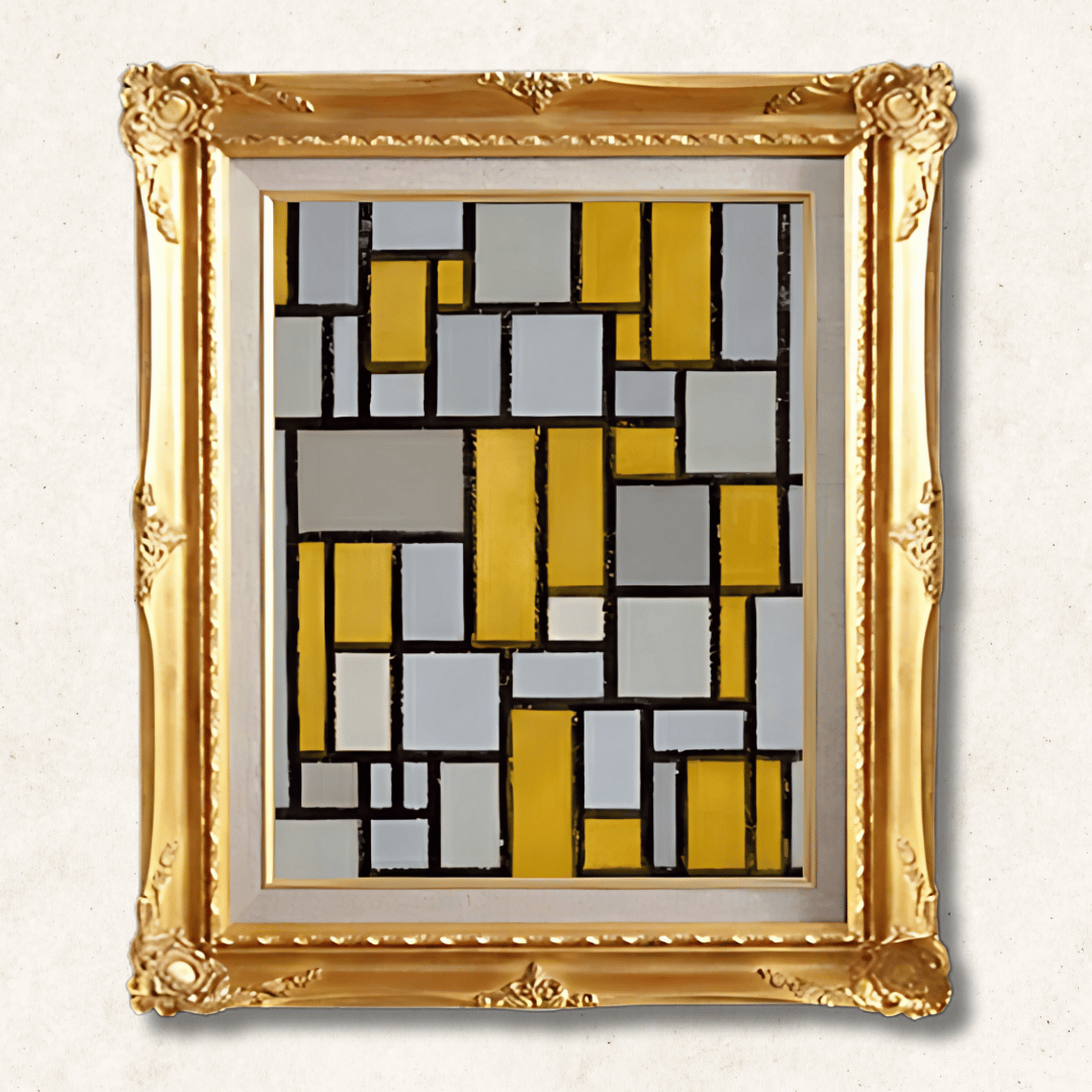 Piet Mondrian <br>- Composition with Grid No. 1 (Framed)