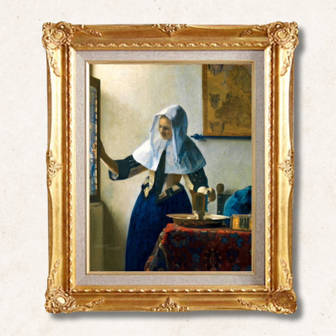 Johannes Vermeer  <br>-  Woman with a Water Jug