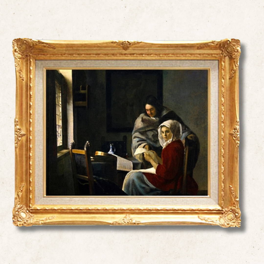 Johannes Vermeer  <br>-  The Interrupted Music Lesson