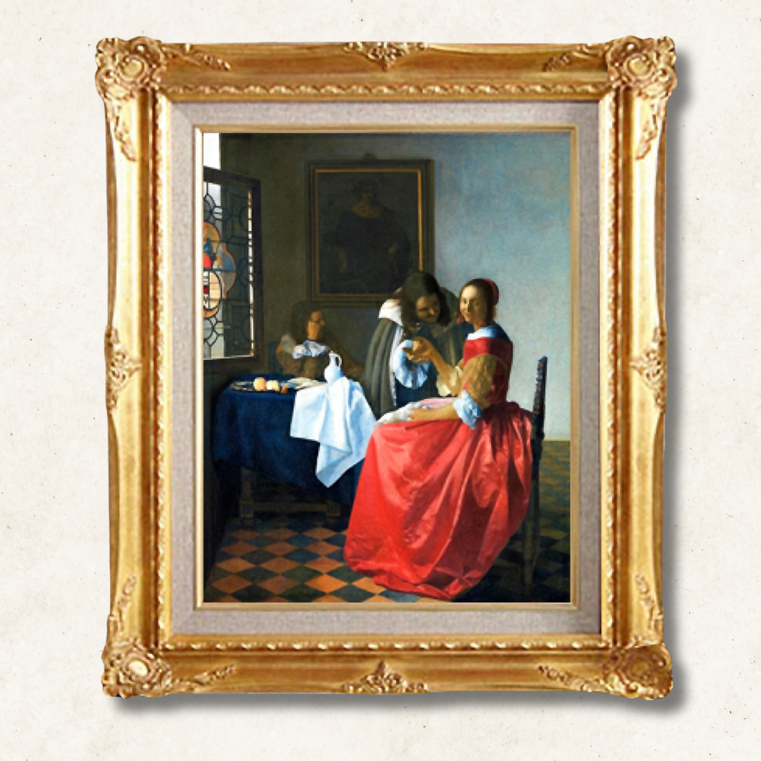 Johannes Vermeer  <br>-  Girl with a Wine Glass