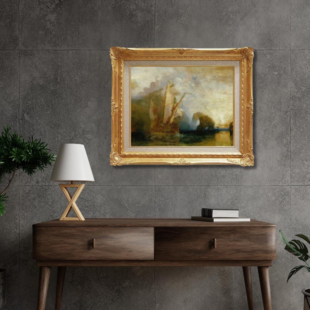 J. M. W. Turner  <br>-  Odysseus Mocking Polyphemus