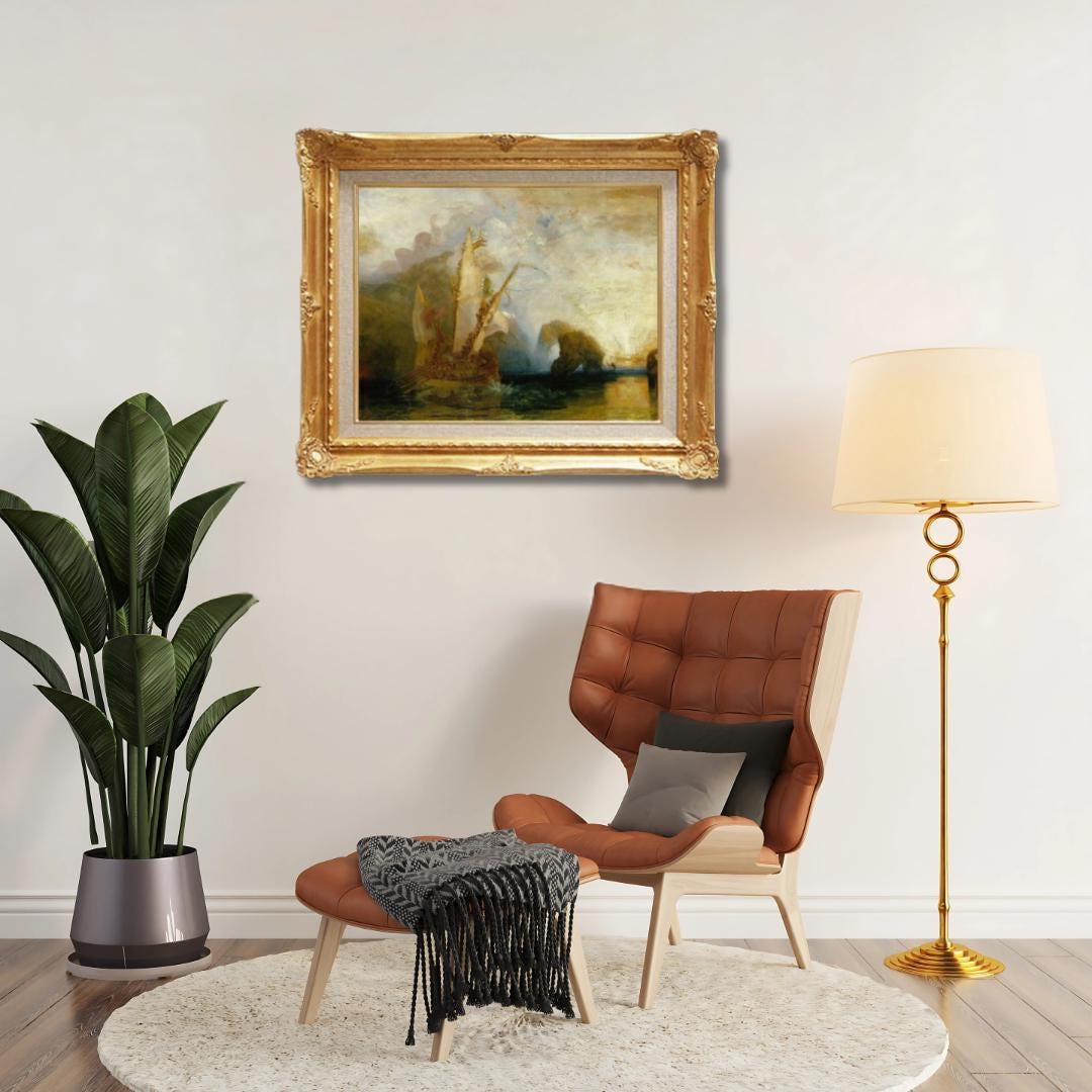 J. M. W. Turner  <br>-  Odysseus Mocking Polyphemus