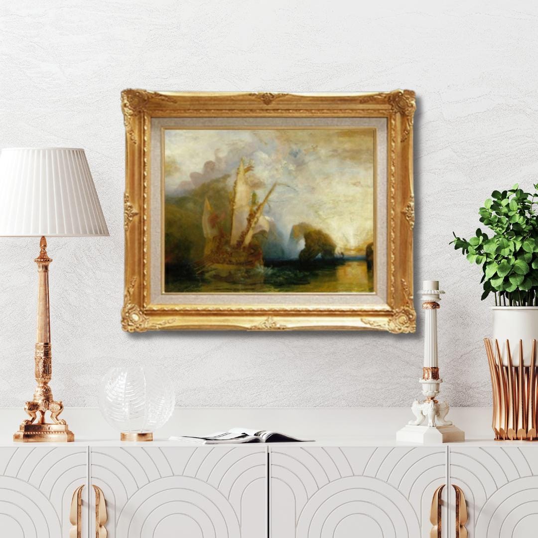 J. M. W. Turner  <br>-  Odysseus Mocking Polyphemus