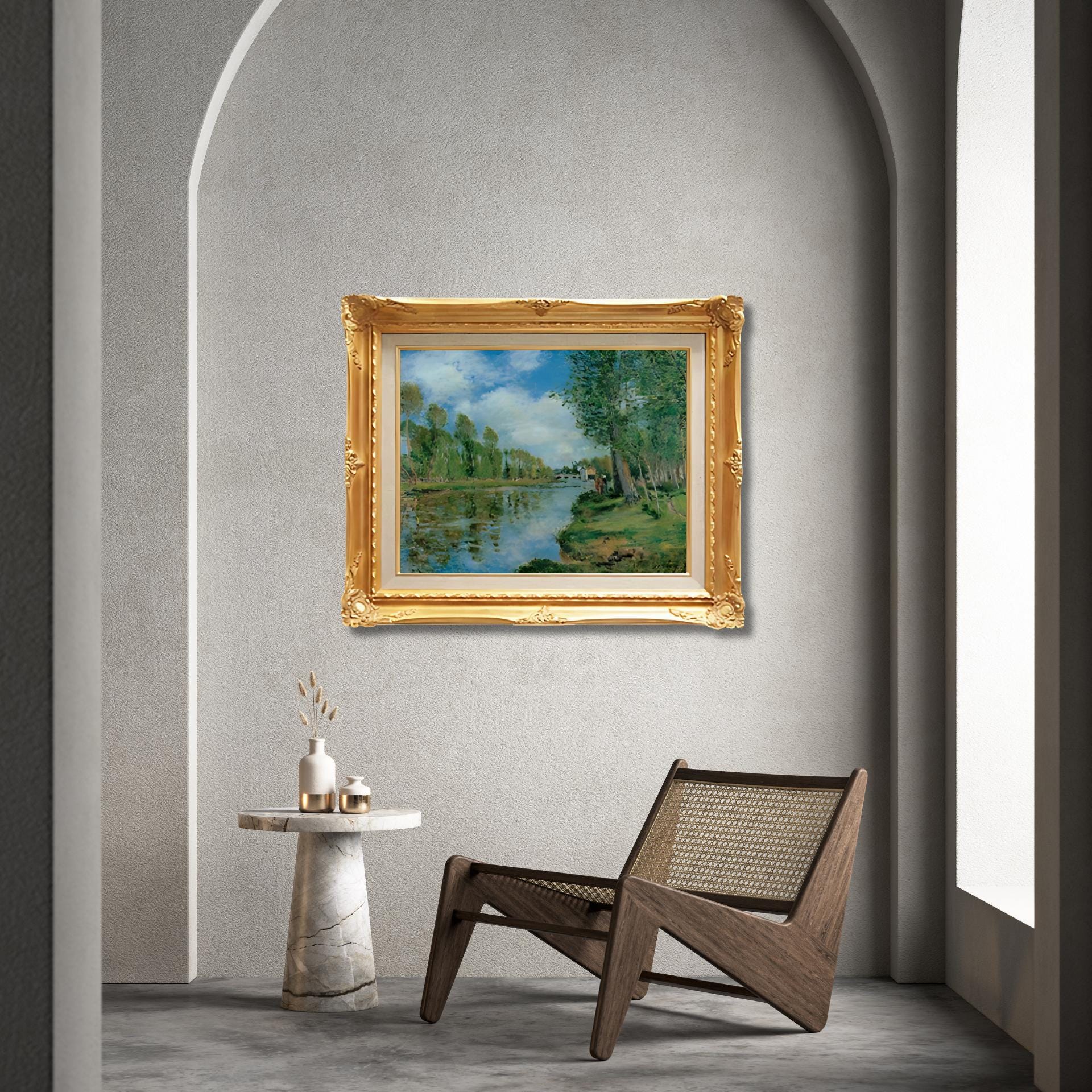 Alfred Sisley  <br>- Path along the Riverbank